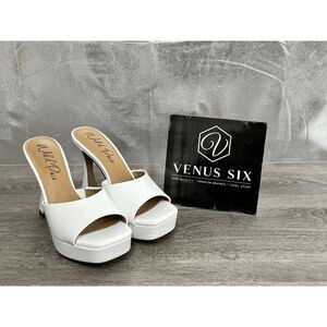 Wild Pair Women's Rajaah Platform Slide Sandals - White 6.5M